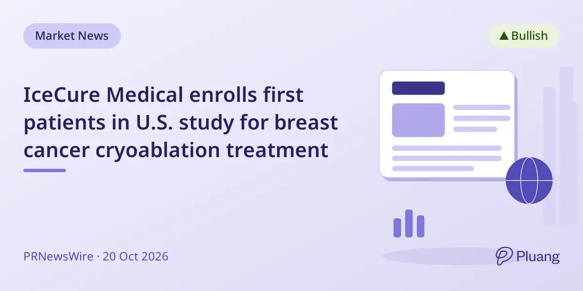IceCure Medical enrolls first patients in U.S. study for breast cancer cryoablation treatment