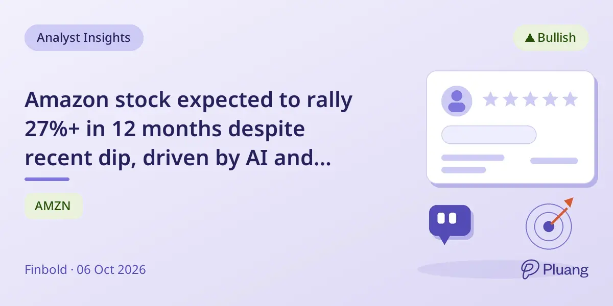 Amazon stock expected to rally 27%+ in 12 months despite recent dip, driven by AI and holiday momentum
