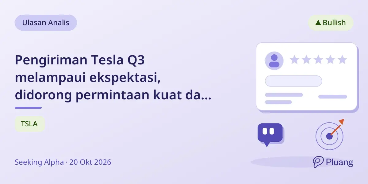 Pengiriman Tesla Q3 melampaui ekspektasi, didorong permintaan kuat dan prospek pertumbuhan.