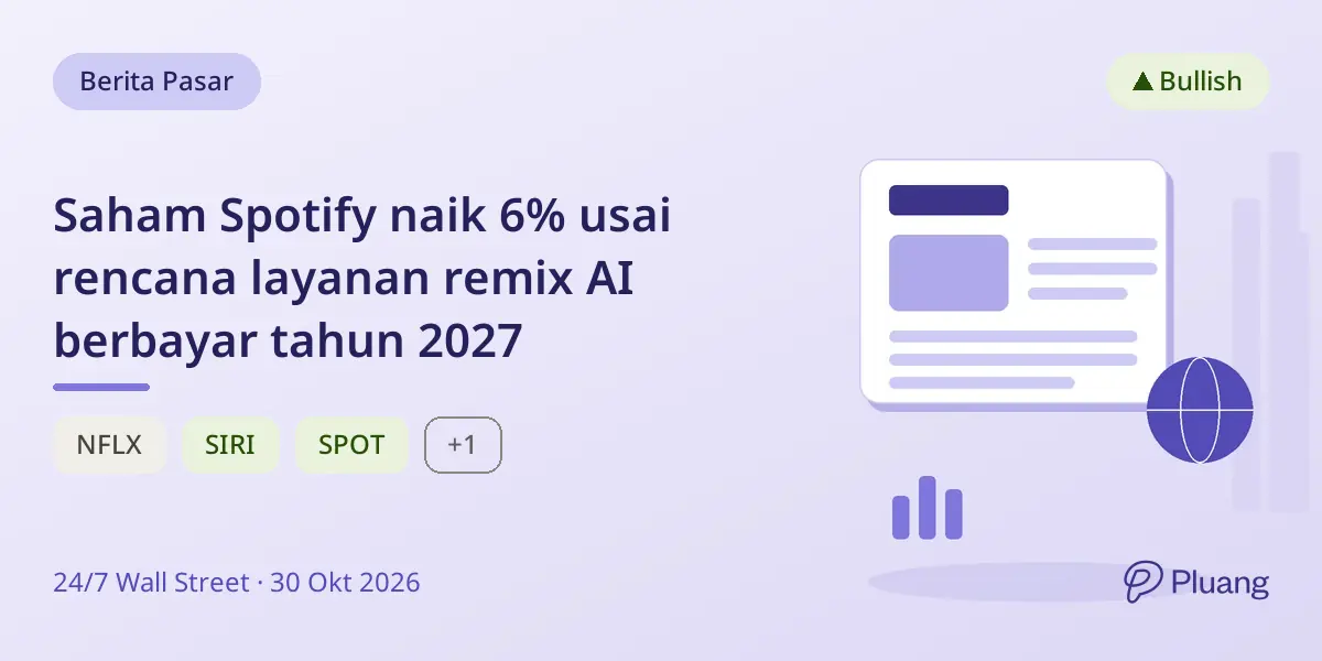 Saham Spotify naik 6% usai rencana layanan remix AI berbayar tahun 2027