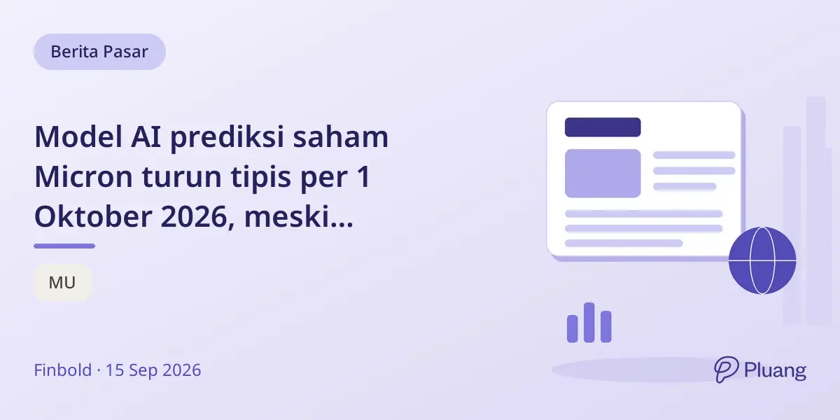 Model AI prediksi saham Micron turun tipis per 1 Oktober 2026, meski permintaan semikonduktor AI kuat.