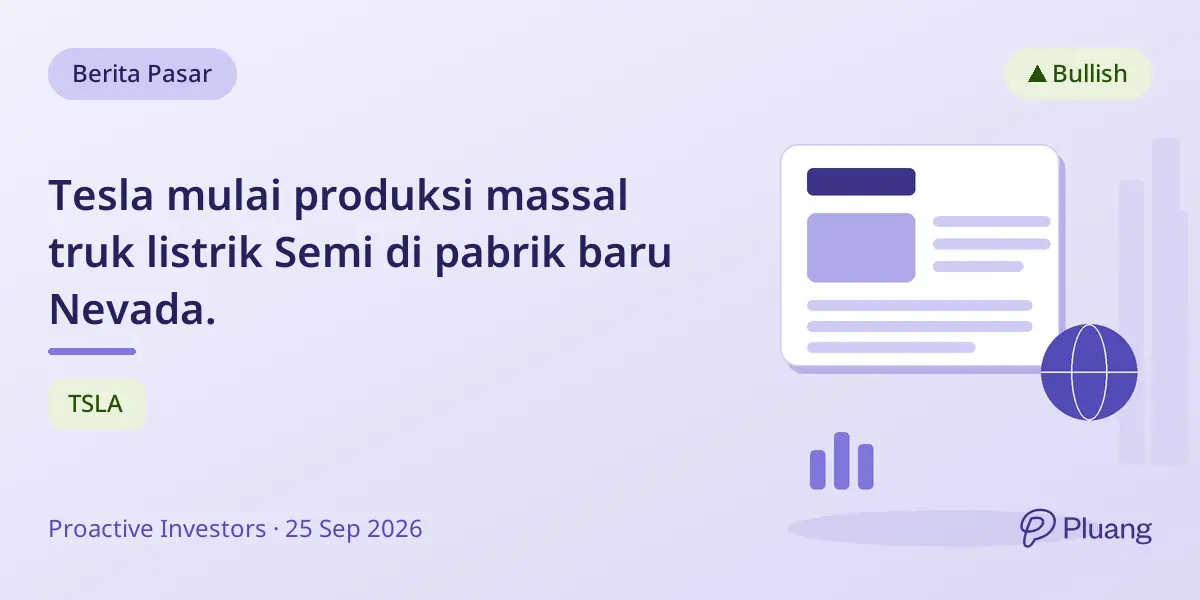 Tesla mulai produksi massal truk listrik Semi di pabrik baru Nevada.