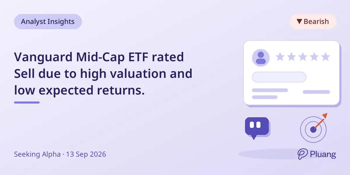 Vanguard Mid-Cap ETF rated Sell due to high valuation and low expected returns.