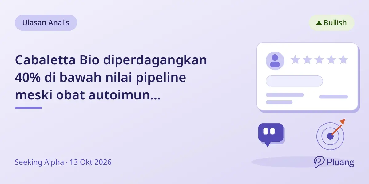 Cabaletta Bio diperdagangkan 40% di bawah nilai pipeline meski obat autoimun menjanjikan dan ada kesepakatan penghematan biaya.