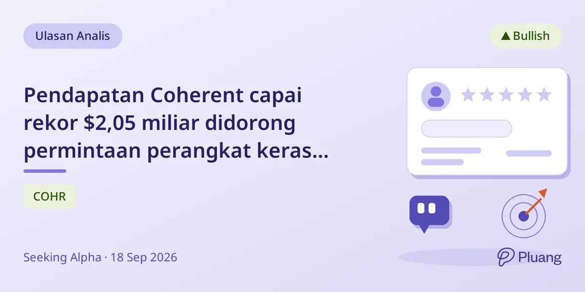 Pendapatan Coherent capai rekor $2,05 miliar didorong permintaan perangkat keras AI yang kuat