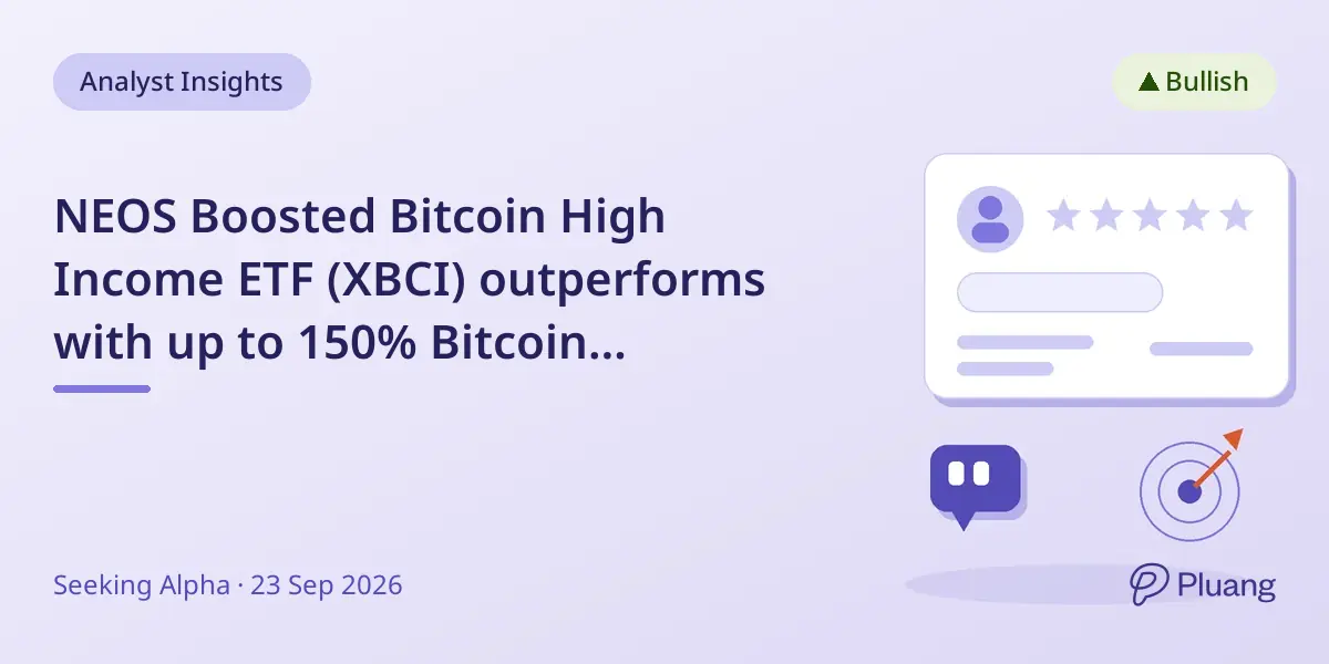 NEOS Boosted Bitcoin High Income ETF (XBCI) outperforms with up to 150% Bitcoin exposure and high income potential.