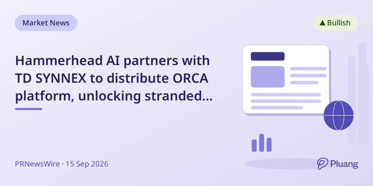 Hammerhead AI partners with TD SYNNEX to distribute ORCA platform, unlocking stranded power for AI data centers.