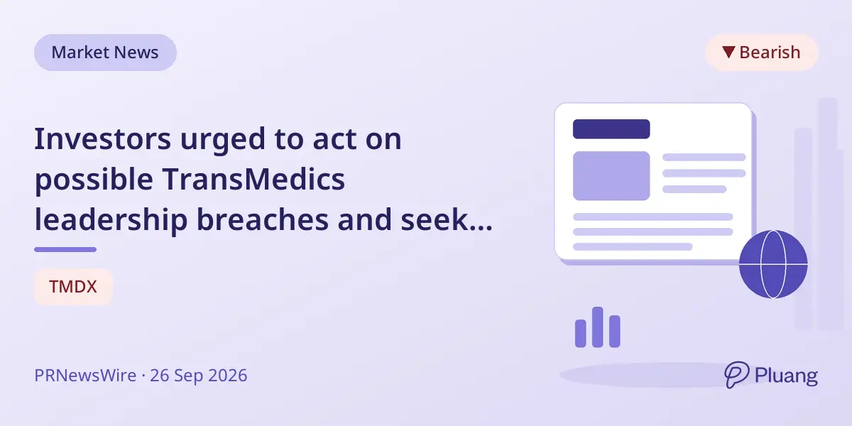 Investors urged to act on possible TransMedics leadership breaches and seek legal relief.