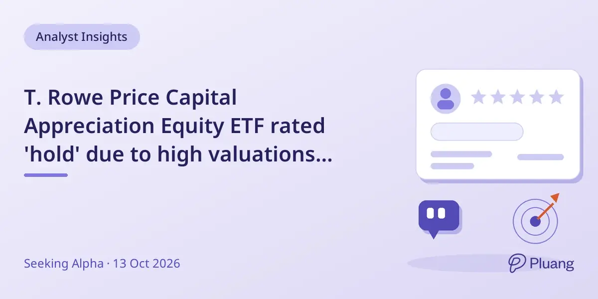 T. Rowe Price Capital Appreciation Equity ETF rated 'hold' due to high valuations and no clear edge over SPY.
