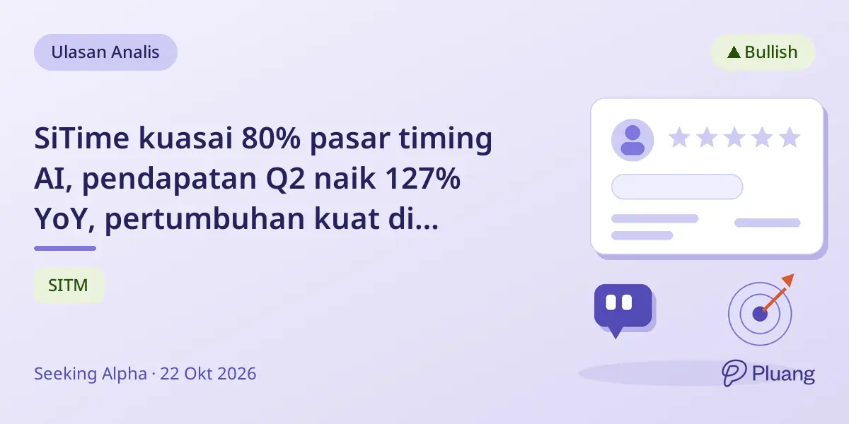 SiTime kuasai 80% pasar timing AI, pendapatan Q2 naik 127% YoY, pertumbuhan kuat di depan.