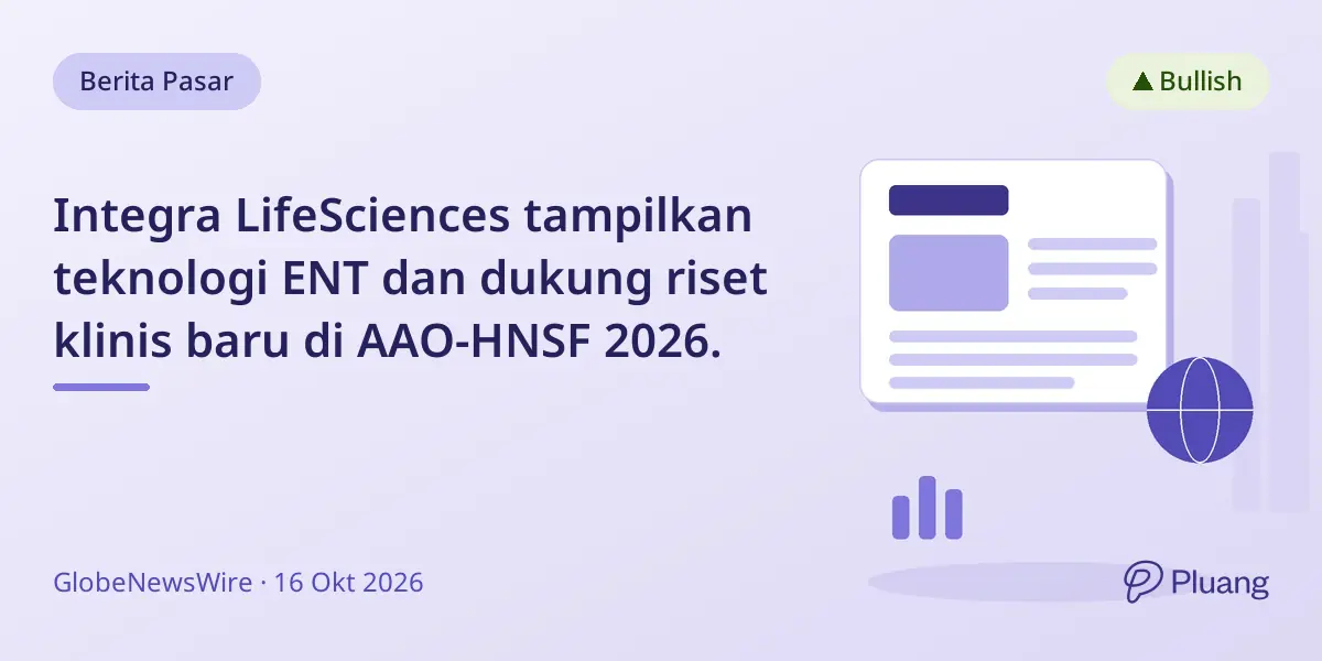 Integra LifeSciences tampilkan teknologi ENT dan dukung riset klinis baru di AAO-HNSF 2026.