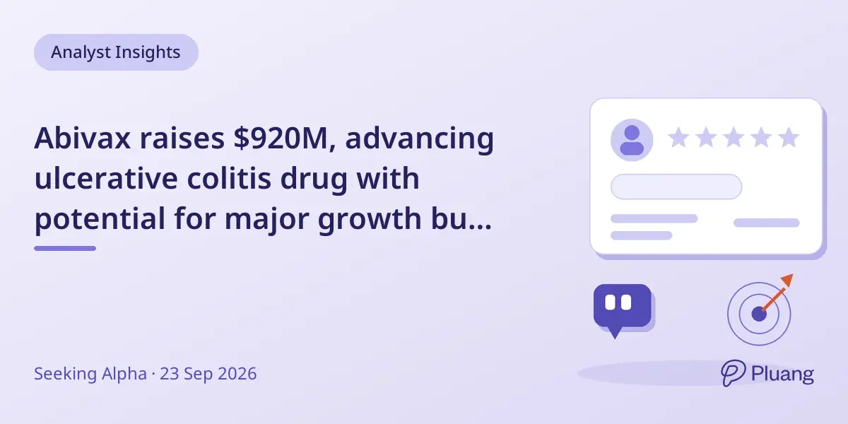Abivax raises $920M, advancing ulcerative colitis drug with potential for major growth but faces risks.