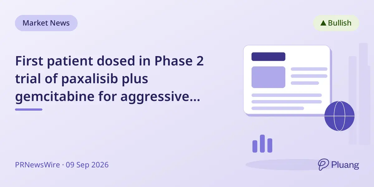 First patient dosed in Phase 2 trial of paxalisib plus gemcitabine for aggressive pediatric brain cancer AT/RT
