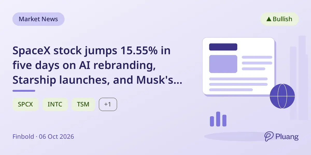 SpaceX stock jumps 15.55% in five days on AI rebranding, Starship launches, and Musk's Pentagon role