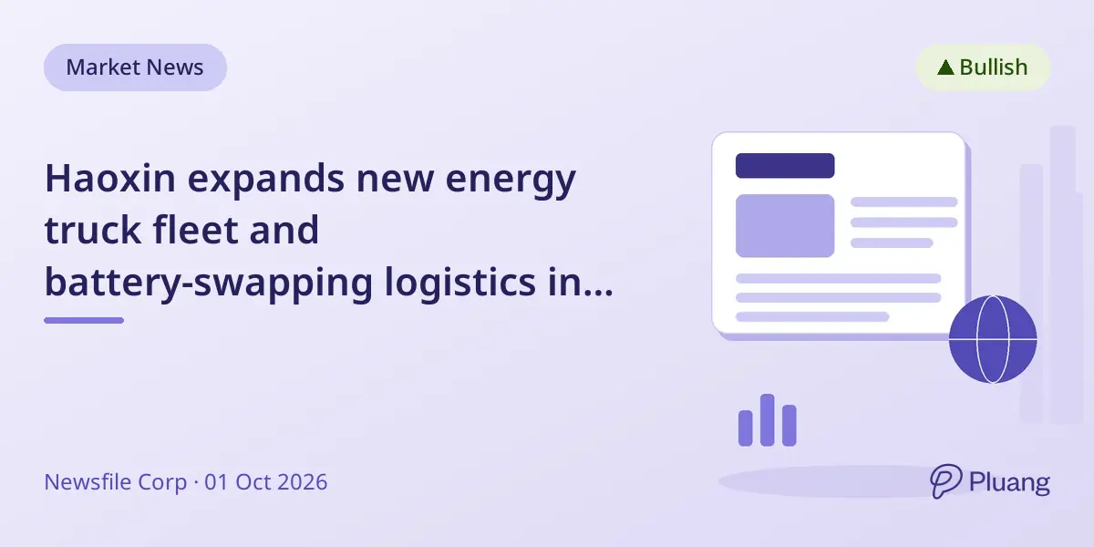 Haoxin expands new energy truck fleet and battery-swapping logistics in China with major vehicle purchases and partnerships.