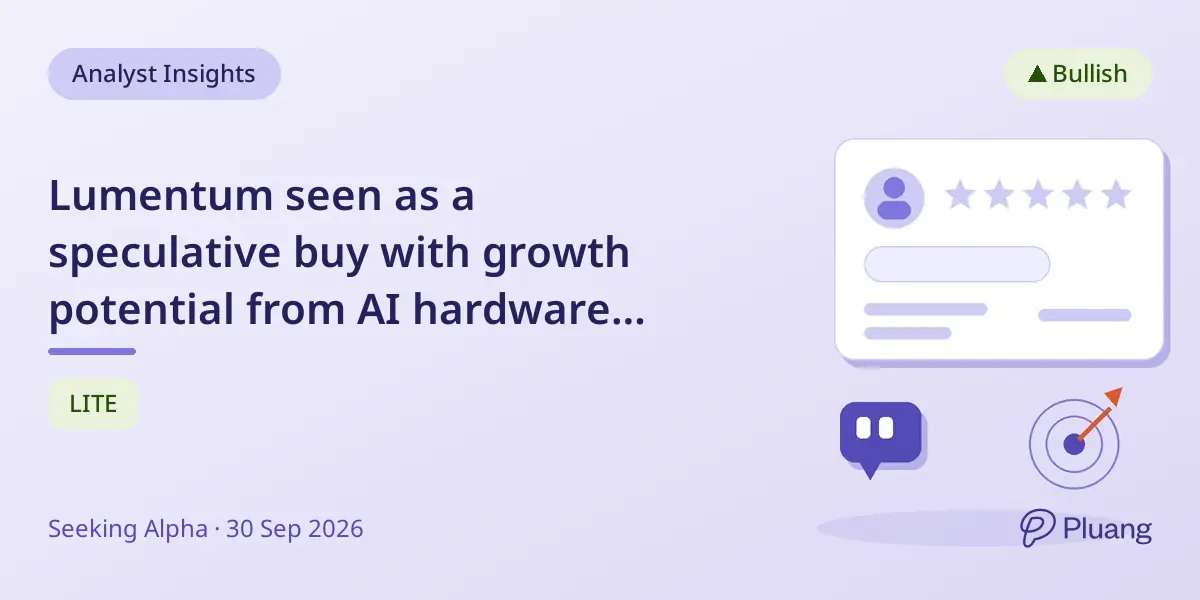 Lumentum seen as a speculative buy with growth potential from AI hardware demand but faces execution risks.