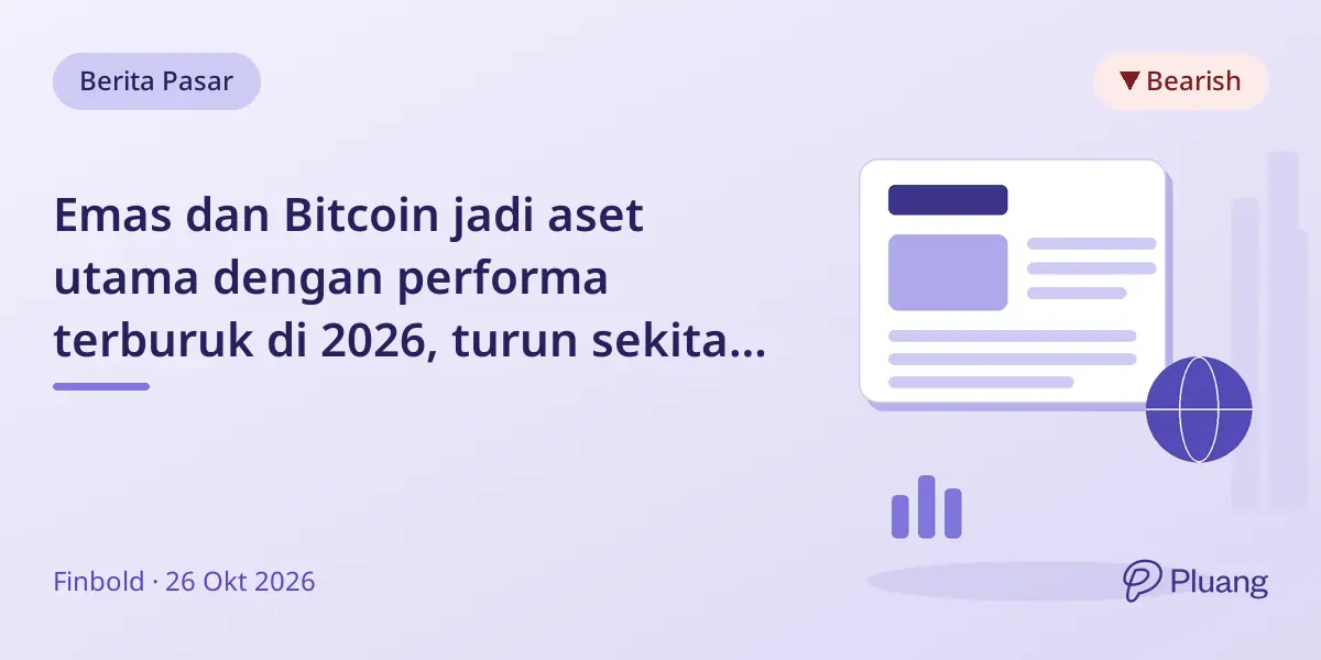Emas dan Bitcoin jadi aset utama dengan performa terburuk di 2026, turun sekitar 7%.