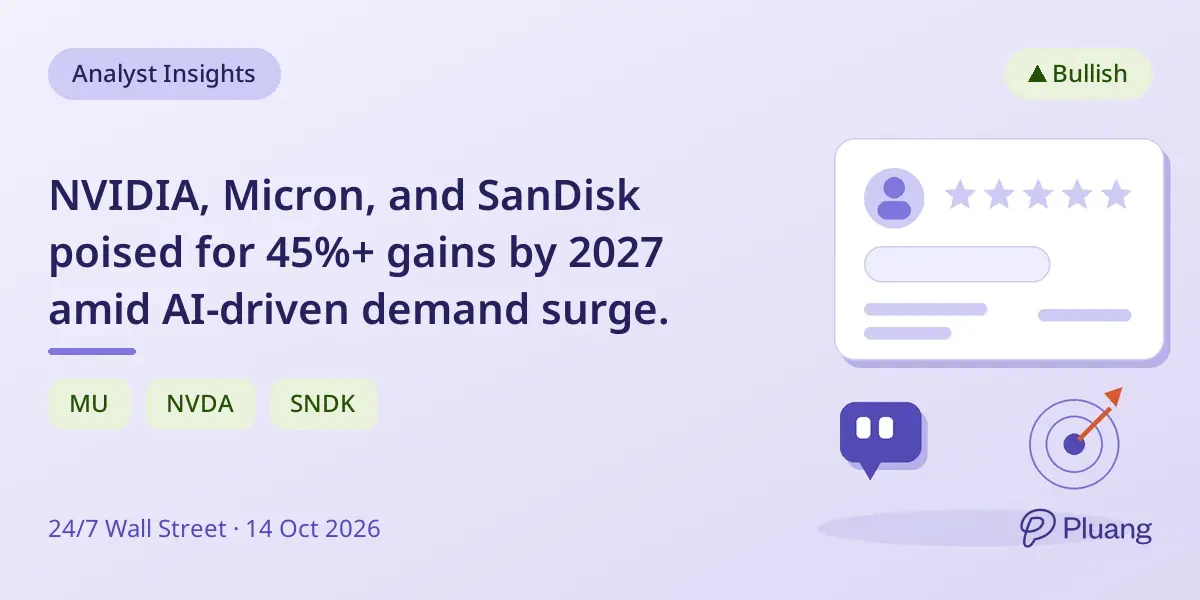 NVIDIA, Micron, and SanDisk poised for 45%+ gains by 2027 amid AI-driven demand surge.