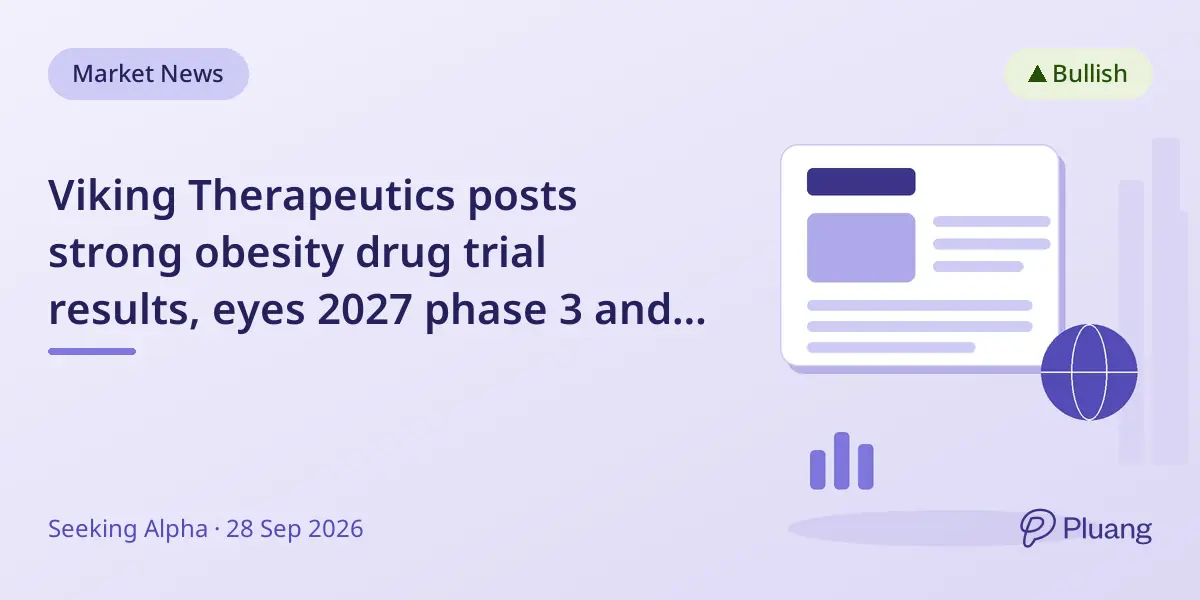 Viking Therapeutics posts strong obesity drug trial results, eyes 2027 phase 3 and 2028 launch
