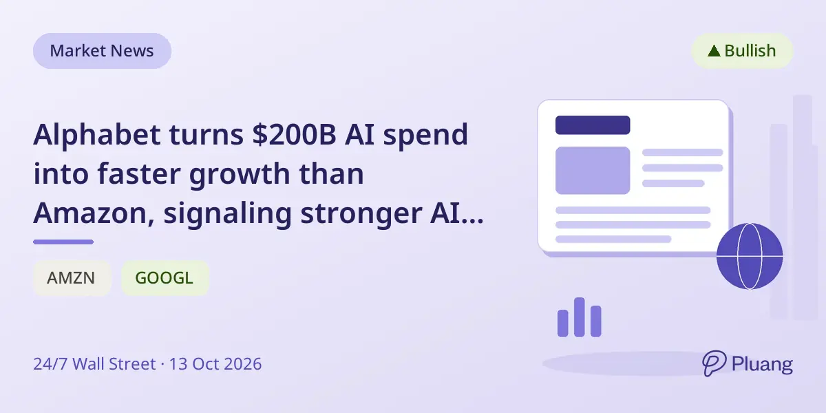 Alphabet turns $200B AI spend into faster growth than Amazon, signaling stronger AI returns.