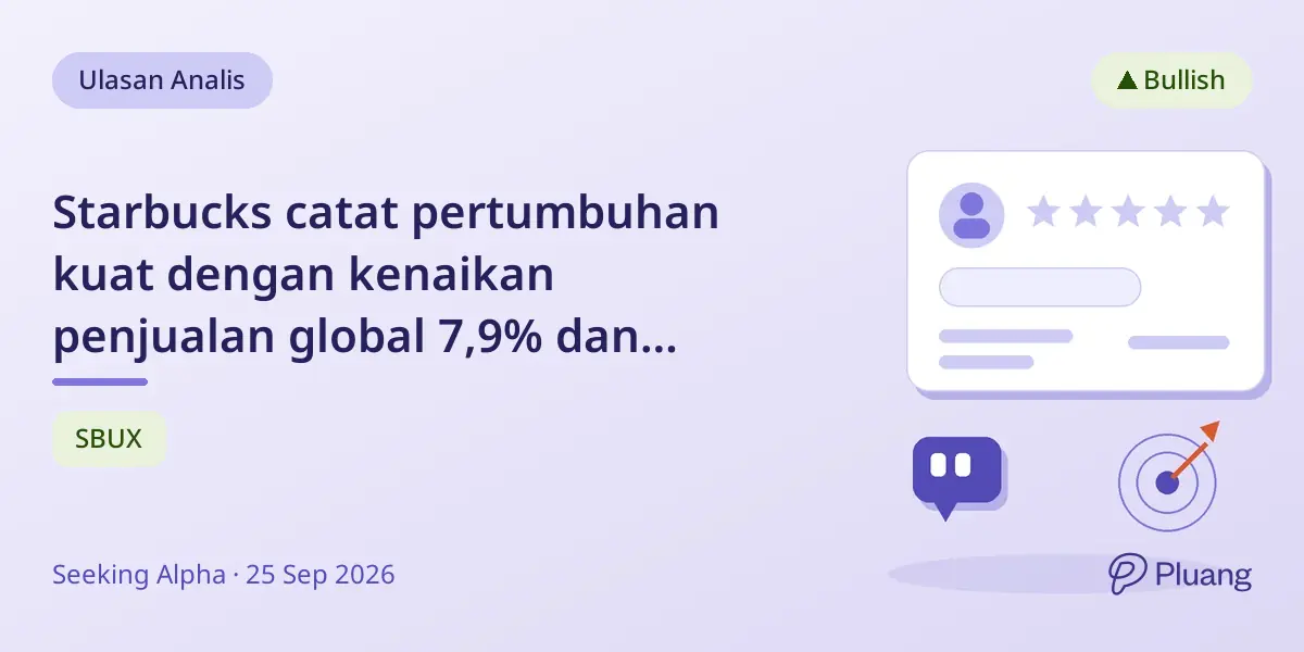 Starbucks catat pertumbuhan kuat dengan kenaikan penjualan global 7,9% dan peningkatan margin dari strategi baru.