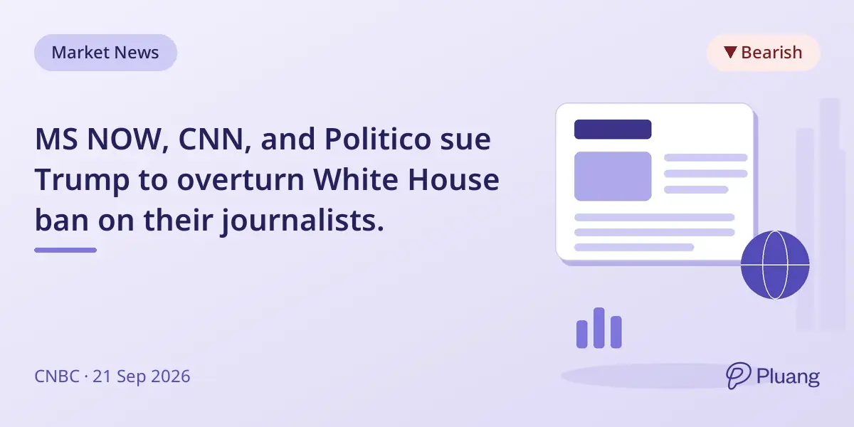 MS NOW, CNN, and Politico sue Trump to overturn White House ban on their journalists.