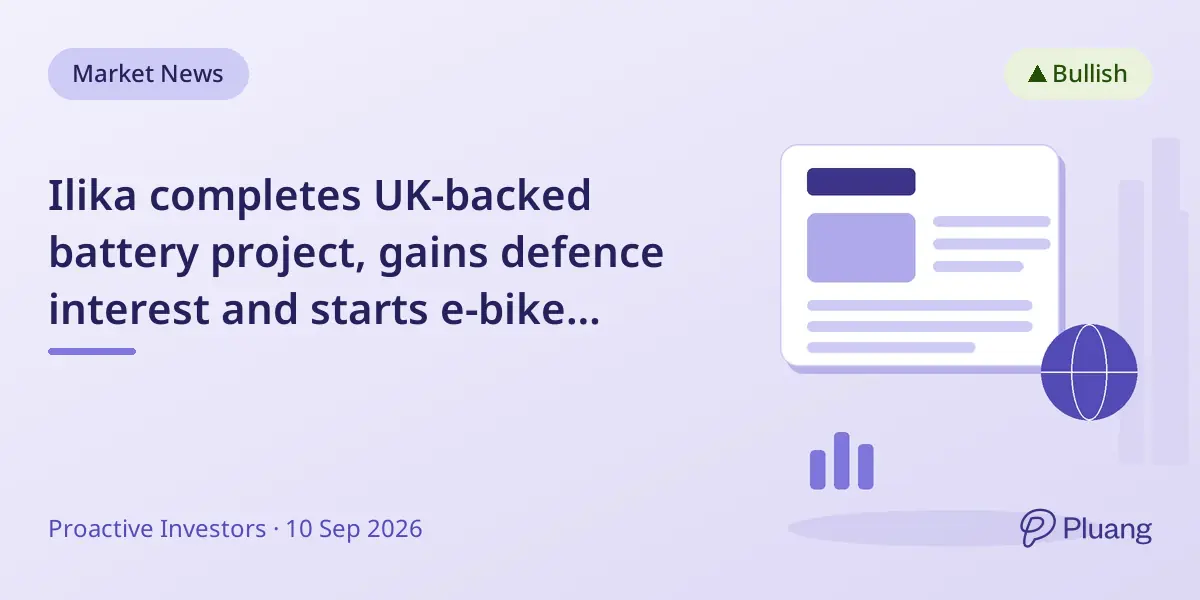 Ilika completes UK-backed battery project, gains defence interest and starts e-bike collaboration
