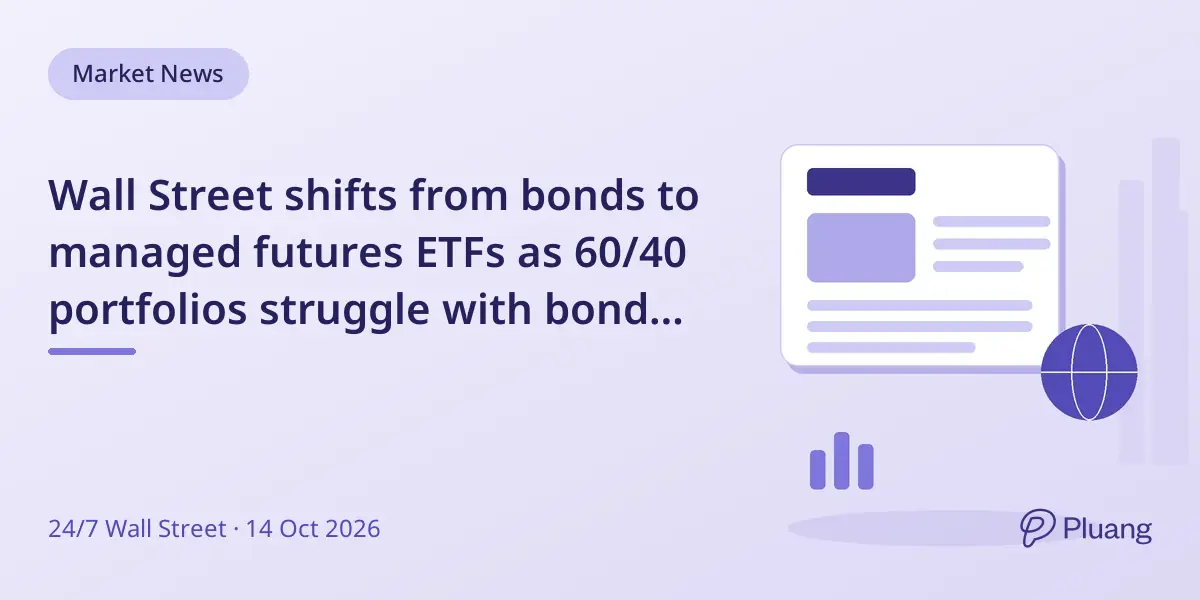 Wall Street shifts from bonds to managed futures ETFs as 60/40 portfolios struggle with bond losses.