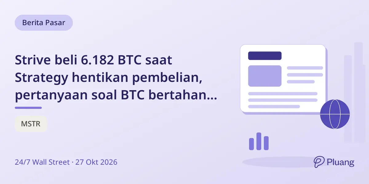 Strive beli 6.182 BTC saat Strategy hentikan pembelian, pertanyaan soal BTC bertahan di atas $80K.