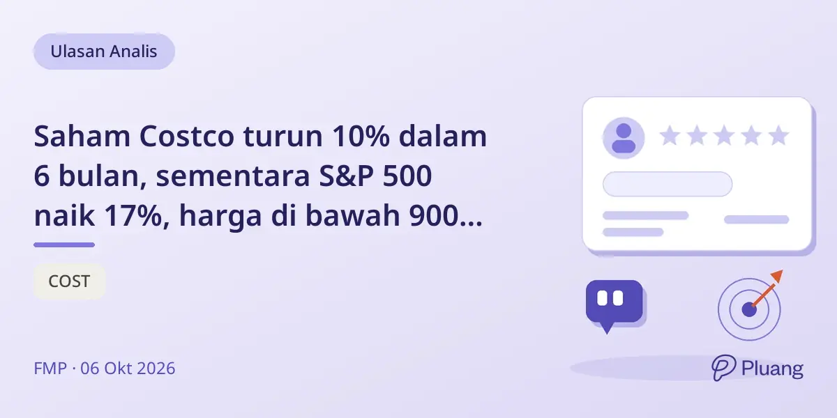 Saham Costco turun 10% dalam 6 bulan, sementara S&P 500 naik 17%, harga di bawah 900 jadi perhatian.