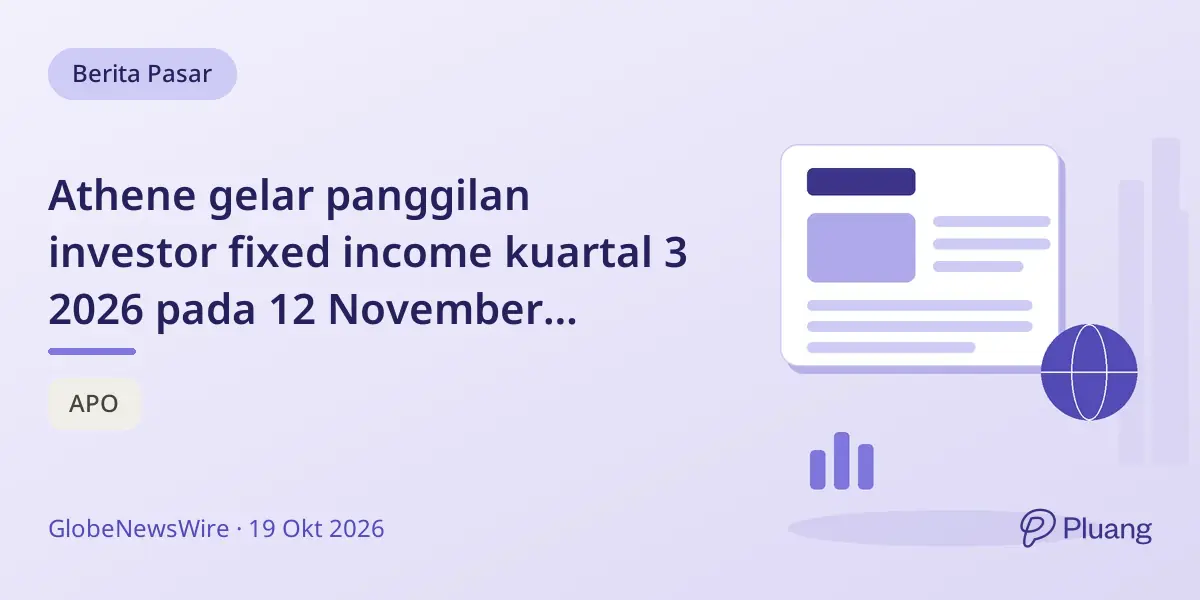 Athene gelar panggilan investor fixed income kuartal 3 2026 pada 12 November dengan pembaruan manajemen.