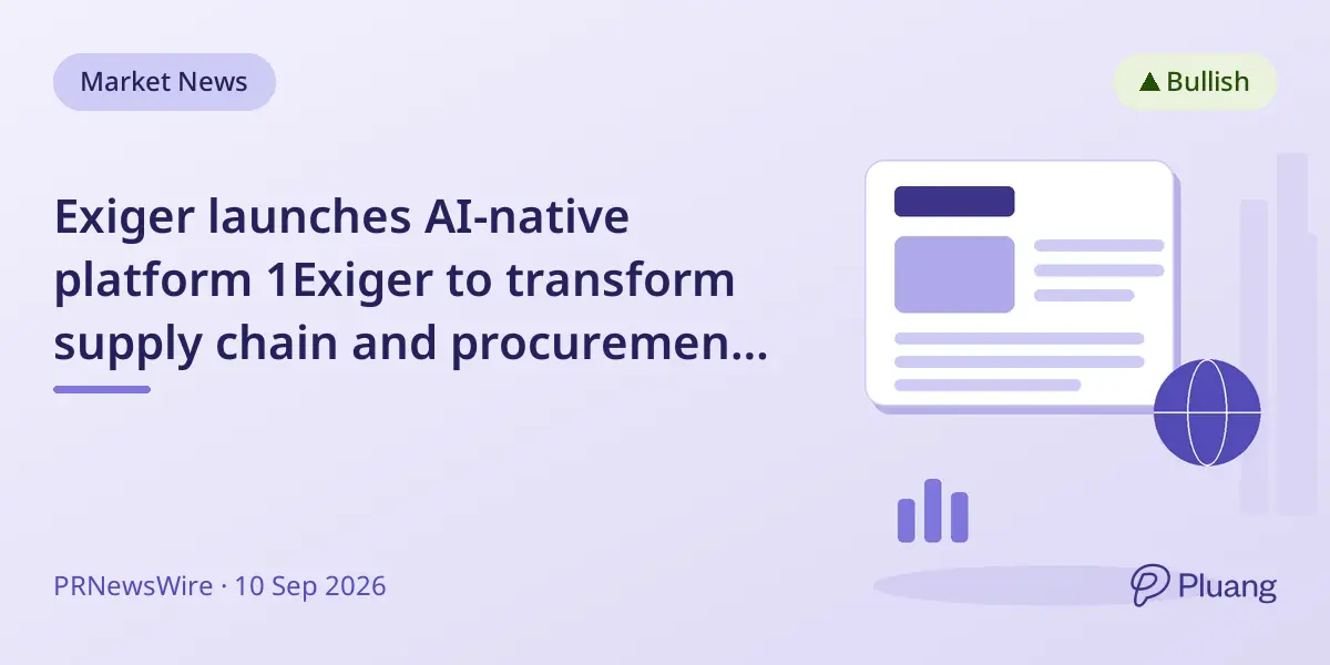 Exiger launches AI-native platform 1Exiger to transform supply chain and procurement management with autonomous AI.