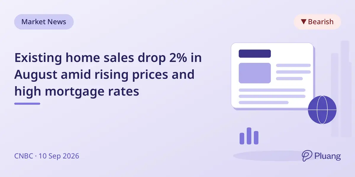 Existing home sales drop 2% in August amid rising prices and high mortgage rates
