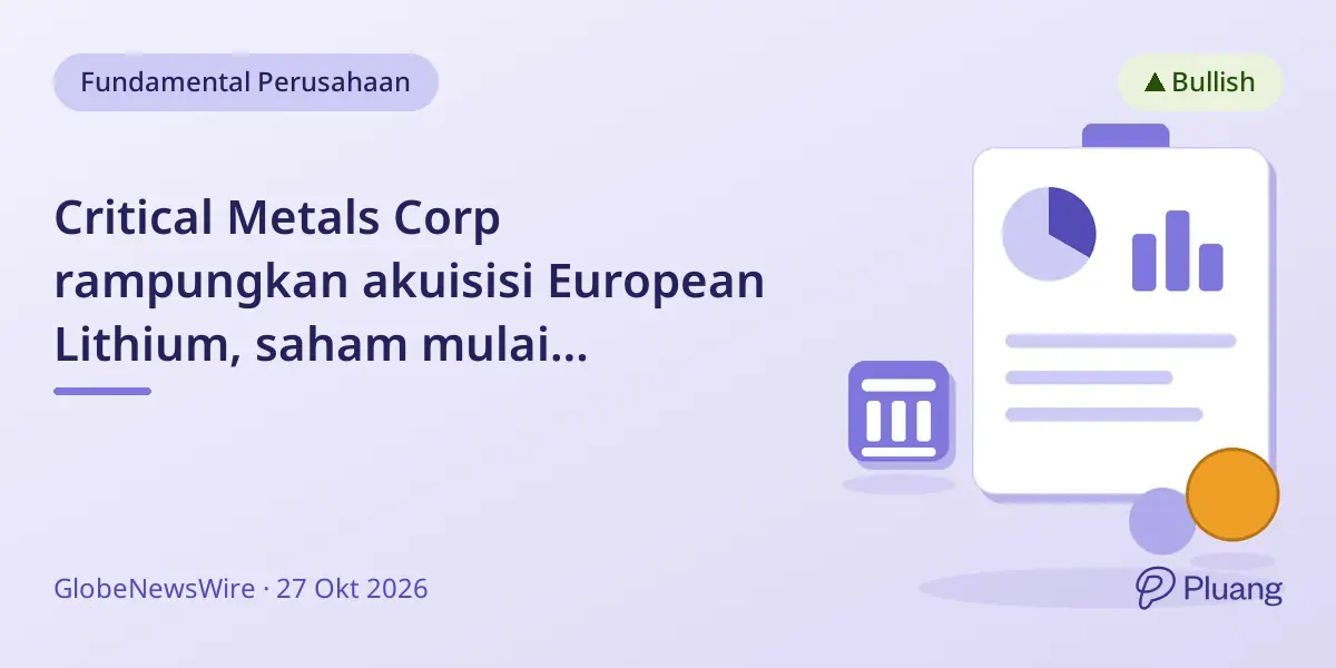 Critical Metals Corp rampungkan akuisisi European Lithium, saham mulai diperdagangkan di Nasdaq 6 Nov