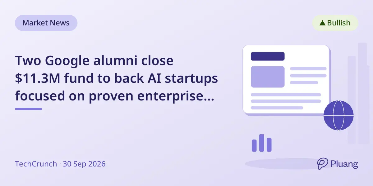 Two Google alumni close $11.3M fund to back AI startups focused on proven enterprise solutions.