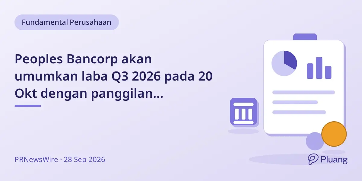 Peoples Bancorp akan umumkan laba Q3 2026 pada 20 Okt dengan panggilan langsung dan webcast