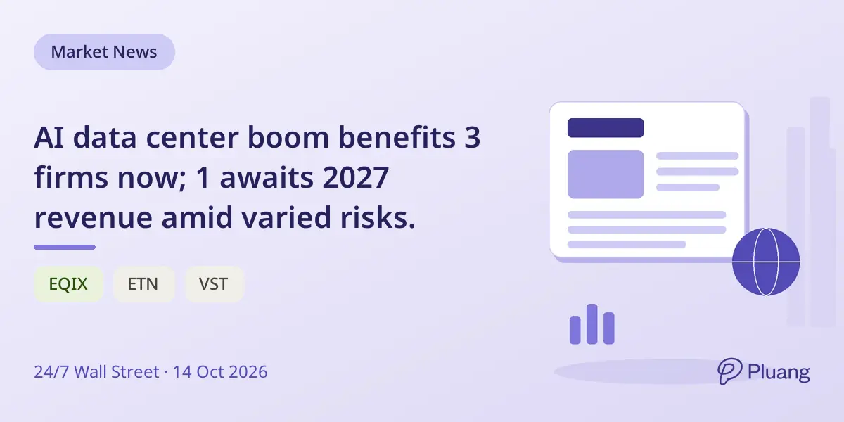 AI data center boom benefits 3 firms now; 1 awaits 2027 revenue amid varied risks.