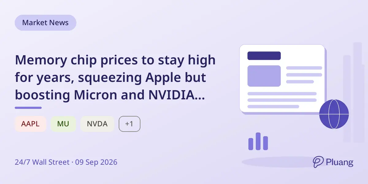 Memory chip prices to stay high for years, squeezing Apple but boosting Micron and NVIDIA amid AI demand.