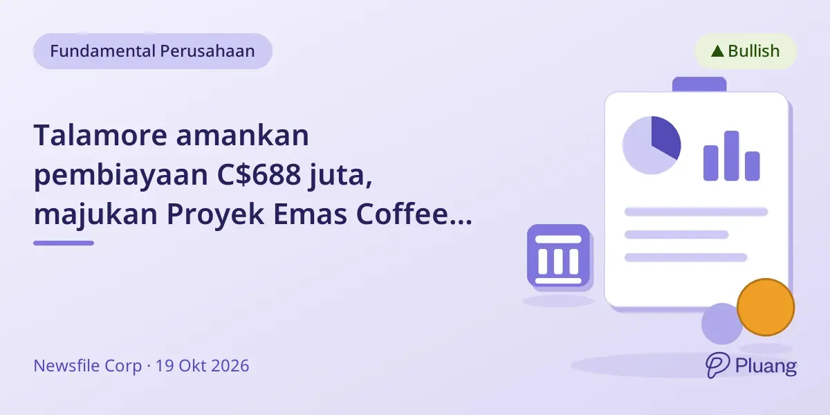 Talamore amankan pembiayaan C$688 juta, majukan Proyek Emas Coffee Yukon menuju keputusan konstruksi 2027