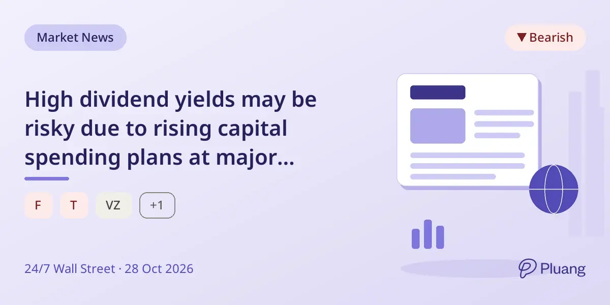 High dividend yields may be risky due to rising capital spending plans at major companies.