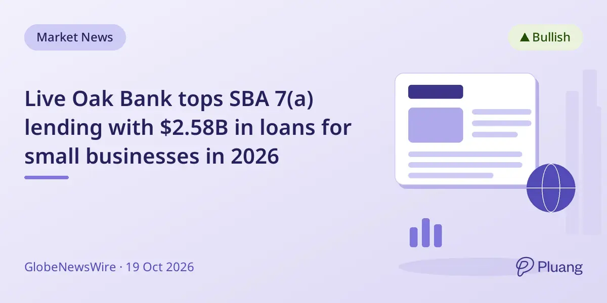 Live Oak Bank tops SBA 7(a) lending with $2.58B in loans for small businesses in 2026