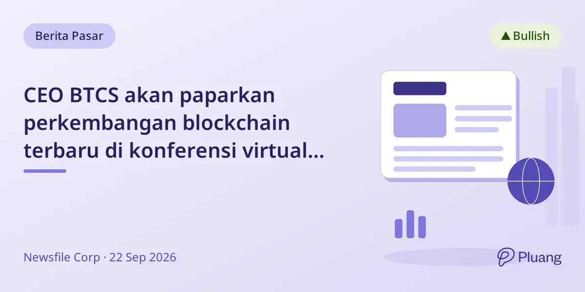 CEO BTCS akan paparkan perkembangan blockchain terbaru di konferensi virtual Water Tower Research