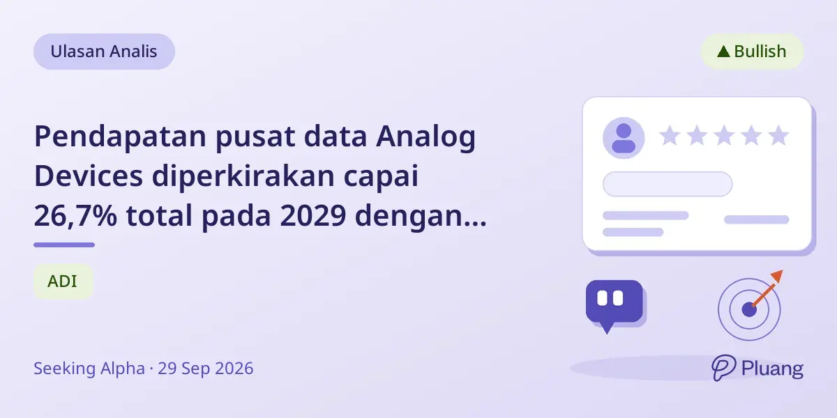 Pendapatan pusat data Analog Devices diperkirakan capai 26,7% total pada 2029 dengan pertumbuhan kuat.