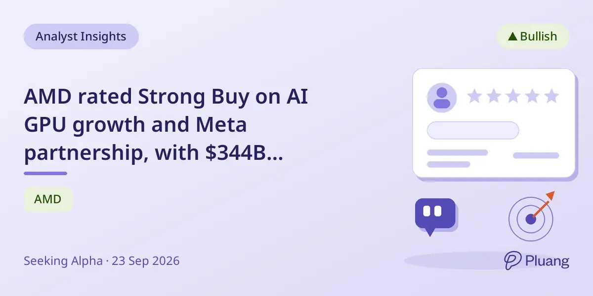 AMD rated Strong Buy on AI GPU growth and Meta partnership, with $344B revenue potential by 2035