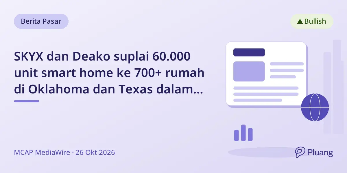SKYX dan Deako suplai 60.000 unit smart home ke 700+ rumah di Oklahoma dan Texas dalam 12 bulan
