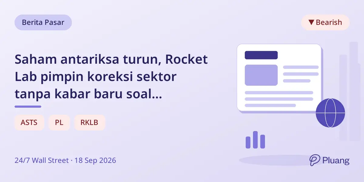 Saham antariksa turun, Rocket Lab pimpin koreksi sektor tanpa kabar baru soal kesepakatan