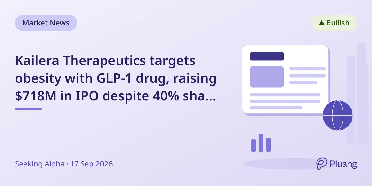Kailera Therapeutics targets obesity with GLP-1 drug, raising $718M in IPO despite 40% share drop.