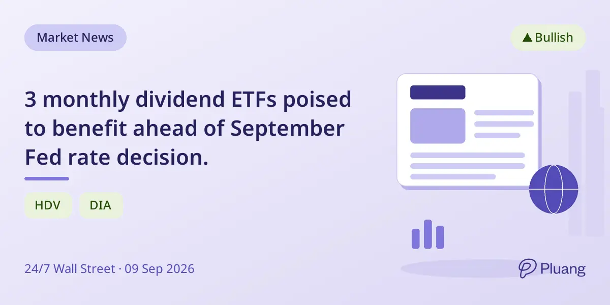 3 monthly dividend ETFs poised to benefit ahead of September Fed rate decision.