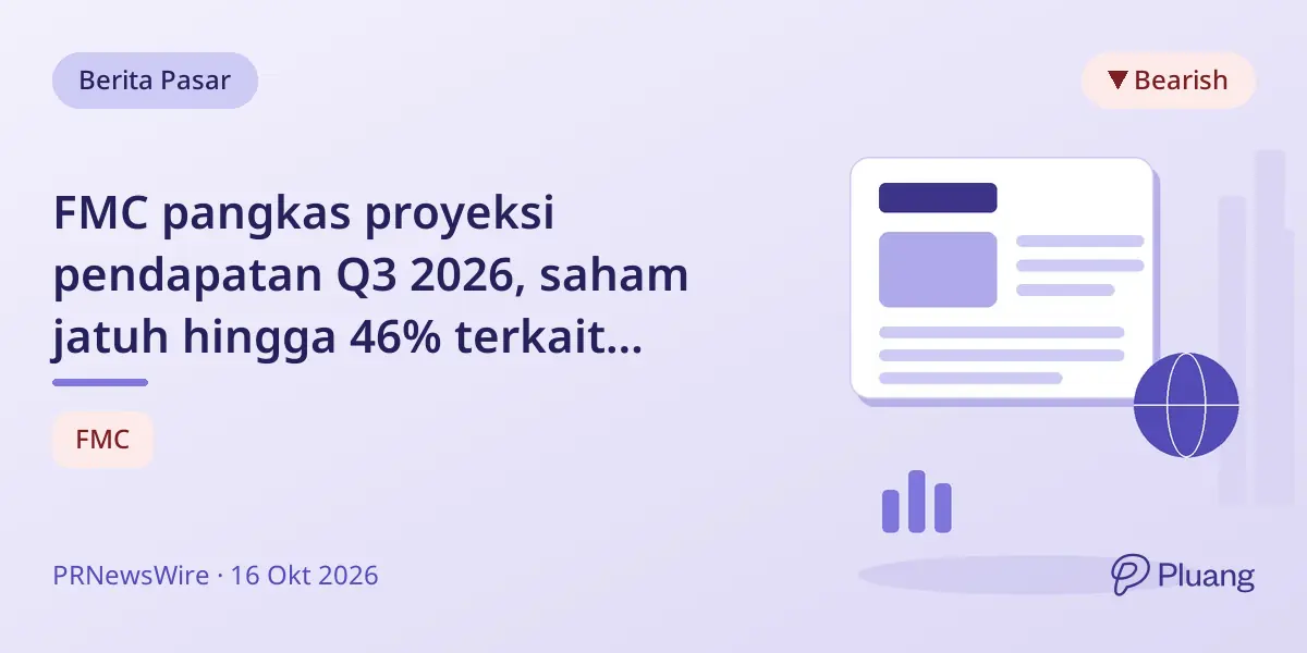 FMC pangkas proyeksi pendapatan Q3 2026, saham jatuh hingga 46% terkait penyelidikan sekuritas