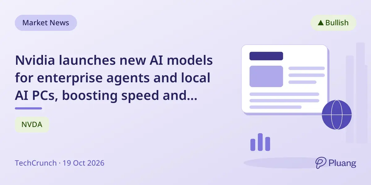 Nvidia launches new AI models for enterprise agents and local AI PCs, boosting speed and privacy.